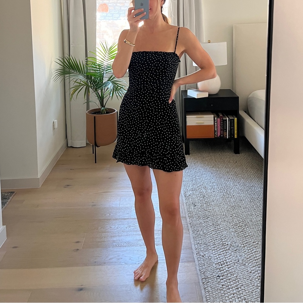 Reformation polka dot mini